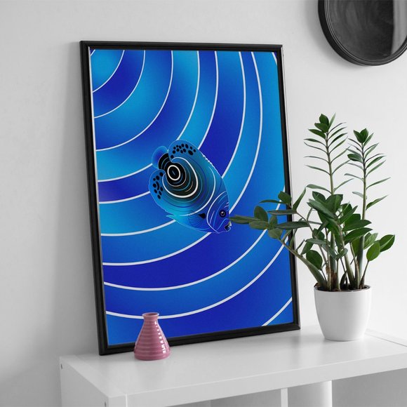 Fish illustration print - Picture 1 of 1